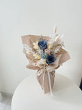 Preserve Flower In GreyBlue Bouquet