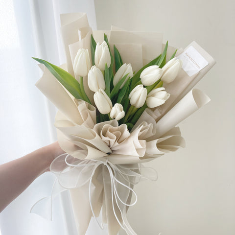 White Elegant Tulips